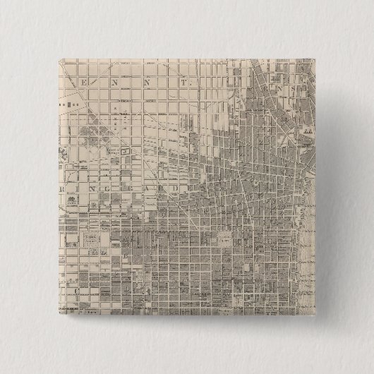 Philadelphia Vierkante Button 5,1 Cm (Voorkant)