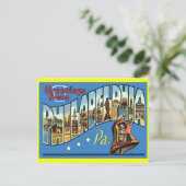 Philadelphia Vintage Groet Briefkaart (Staand voorkant)