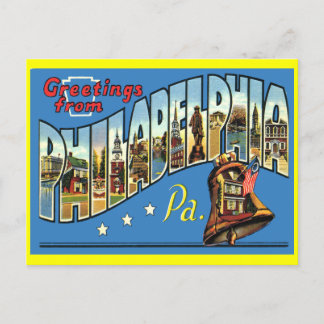 Philadelphia Vintage Groet Briefkaart