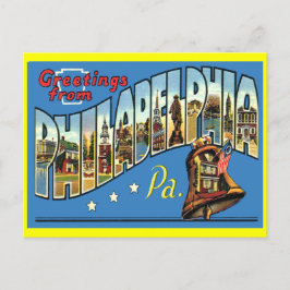 Philadelphia Vintage Groet Briefkaart
