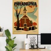 Philadelphia vintage poster (Thuiskantoor)