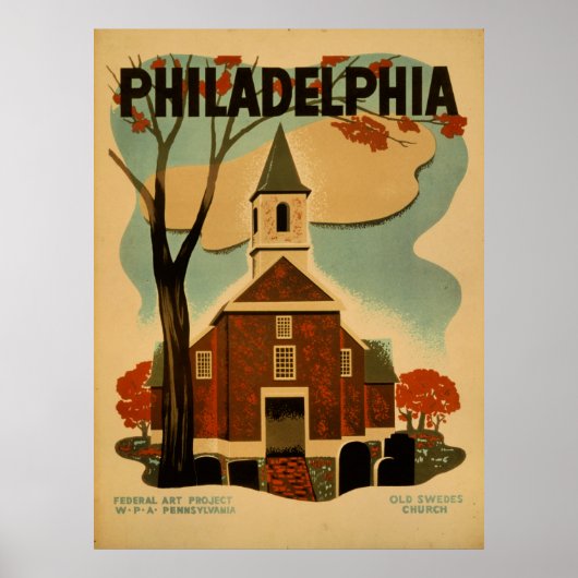 Philadelphia vintage poster (Voorkant)