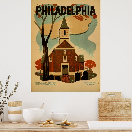 Philadelphia vintage poster (Keuken)