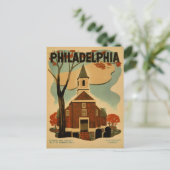 Philadelphia vintage poster briefkaart (Staand voorkant)