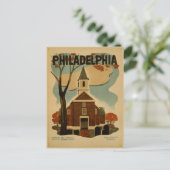 Philadelphia vintage poster briefkaart (Staand voorkant)