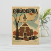 Philadelphia Vintage Poster Kaart (Staand voorkant)