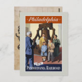 Philadelphia Vintage Travel Briefkaart (Voorkant / Achterkant)