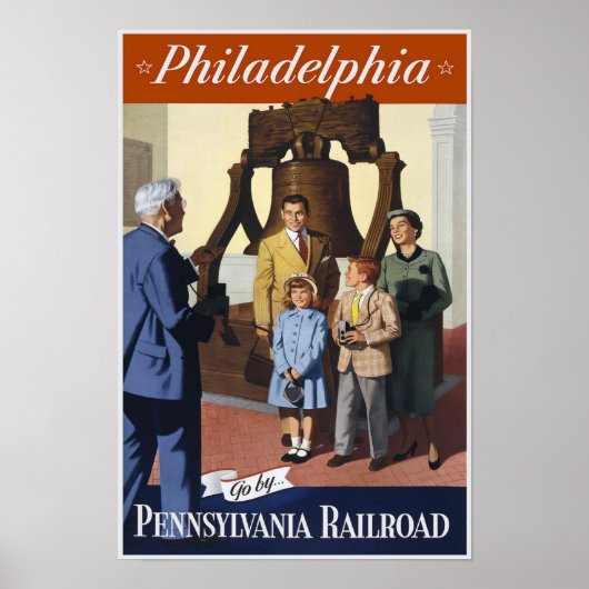 Philadelphia Vintage Travel Poster (Voorkant)