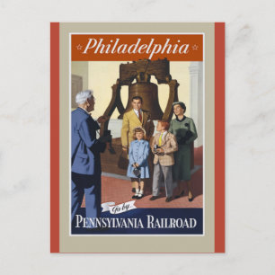 Philadelphia Vintage Travel Poster Briefkaart