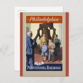 Philadelphia Vintage Travel Poster Briefkaart (Voorkant / Achterkant)