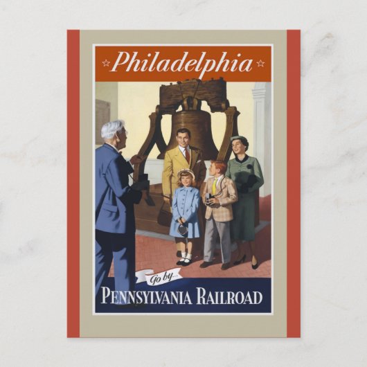 Philadelphia Vintage Travel Poster Briefkaart (Voorkant)