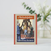 Philadelphia Vintage Travel Poster Briefkaart (Staand voorkant)