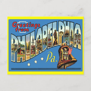 Philadelphia Vintage Wenskaart Briefkaart