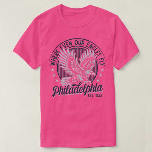 Philadelphia waar zelfs onze Adelaars vliegen v2 T-shirt (Design voorkant)