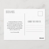 Philadelphia Wedding | Bedankt voor komst! Briefka Briefkaart (Achterkant)