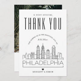 Philadelphia Wedding | Hartelijk dank + Fotokaart Kaart
