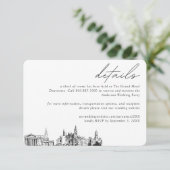 Philadelphia Wedding Hotel Kamer Blok Details Informatiekaartje (Staand voorkant)