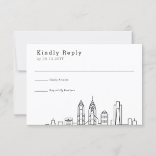 Philadelphia Wedding   Stijlvolle Skyline RSVP