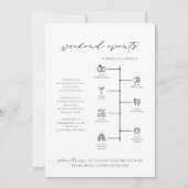 PHILADELPHIA Welkomstbrief Tijdlijn Bruiloft Kaart (Achterkant)