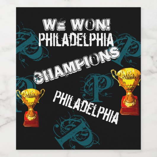 PHILADELPHIA WIJN ETIKET (Enkel label)