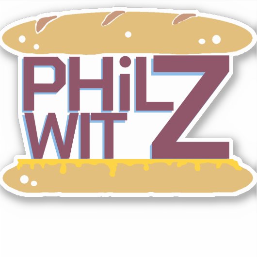 PHILADELPHIA WIT STICKER (Voorkant)