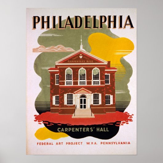 Philadelphia WPA Vintage Poster (Voorkant)