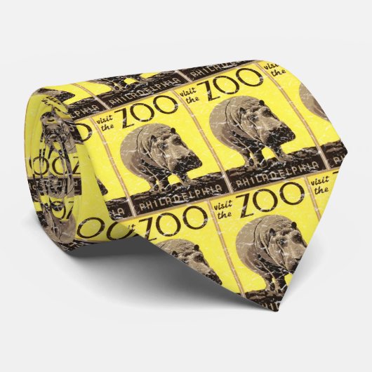 Philadelphia Zoo-Hippo Stropdas (Opgerold)