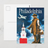 Philadephia, monument en toren briefkaart (Voorkant / Achterkant)