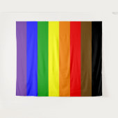 Philadephia Rainbow Pride vlag verticaal Wandkleed (Voorkant (horizontaal))