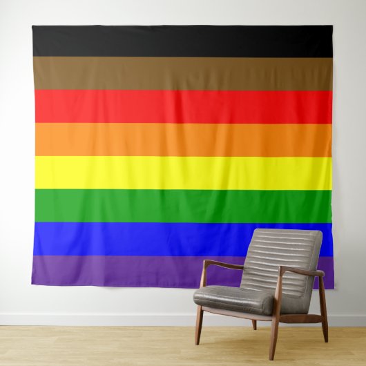 Philadephia Regenboog Pride Vlag Horizontaal Wandkleed (In Situ (horizontaal))