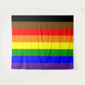 Philadephia Regenboog Pride Vlag Horizontaal Wandkleed (Voorkant (horizontaal))