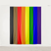 Philadephia Regenboog Pride Vlag Horizontaal Wandkleed (Voorkant)