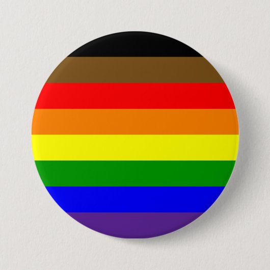 Philadephia Regenboog Pride Vlag Ronde Button 7,6 Cm (Voorkant)