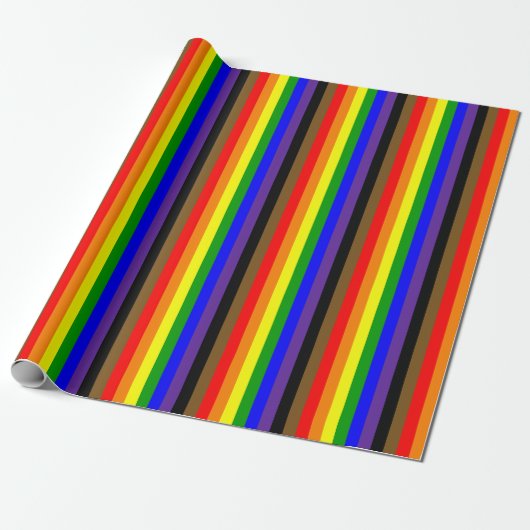 Philadephia Regenboog Pride Vlag Verticaal Cadeaupapier (Uitgerold)