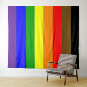 Philadephia Regenboog Pride Vlag Verticaal Wandkleed (In Situ (horizontaal))