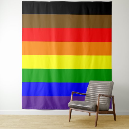 Philadephia Regenboog Pride Vlag Verticaal Wandkleed (In situ)