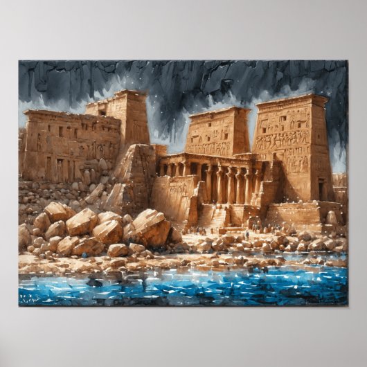 Philae tempel en het oude Egypte Poster (Voorkant)