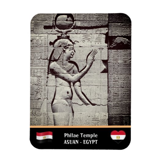 Philae Temple & Goddes - Isis/Ancient Egypt Magneet (Verticaal)