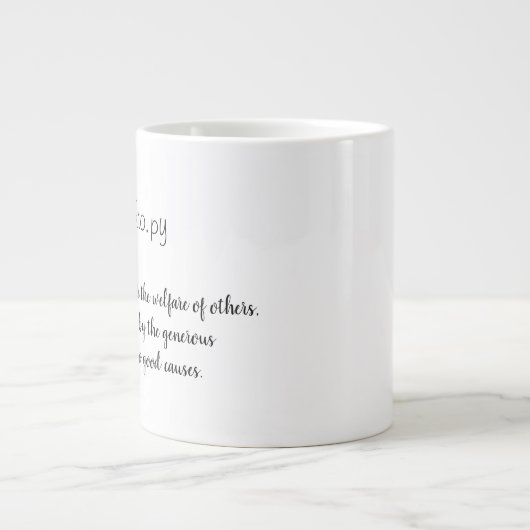 Philanthropy Grote Koffiekop (Voorkant)