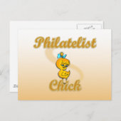 Philatelist Chick Briefkaart (Voorkant / Achterkant)