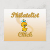 Philatelist Chick Briefkaart (Voorkant)