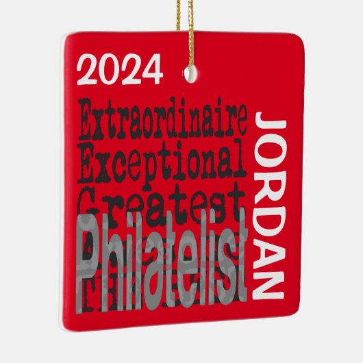 Philatelist Extraordinaire CUSTOM Keramisch Ornament (Rechts)