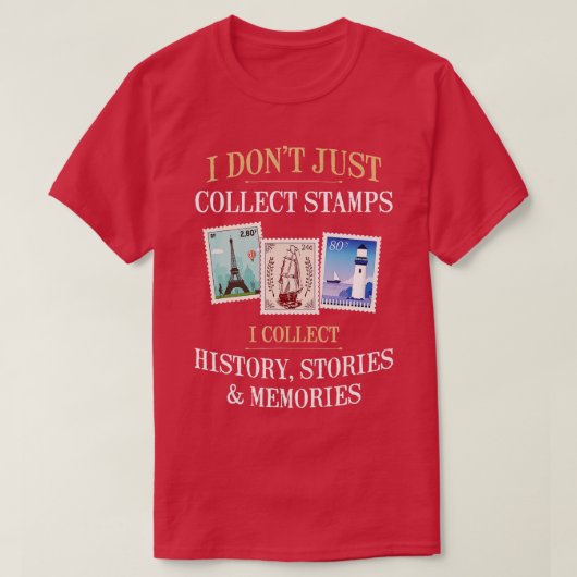 Philatelist filmpje verzamelen t-shirt (Design voorkant)