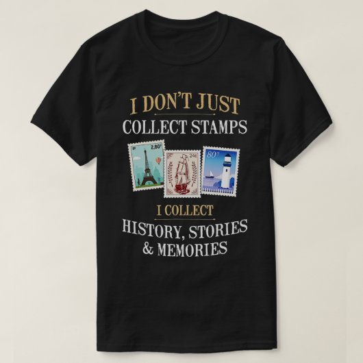 Philatelist filmpje verzamelen t-shirt (Design voorkant)