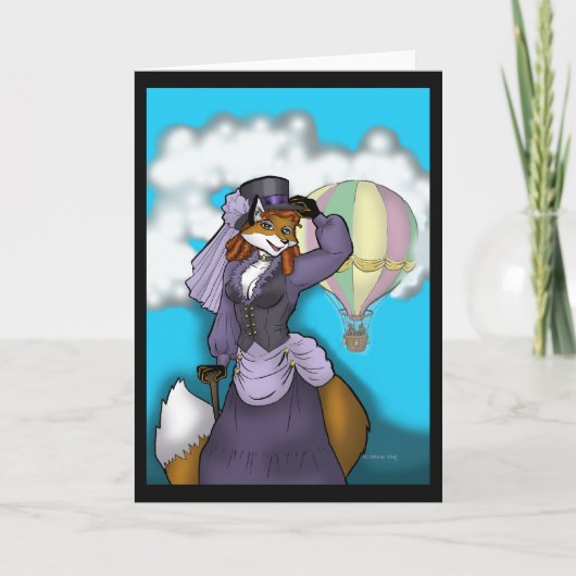 Philea Fogg-Wenskaart Kaart (Voorkant)