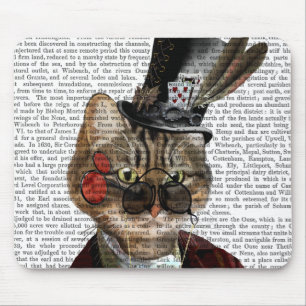 Phileas Feline Steampunk Cat & Top Hat 2 Muismat