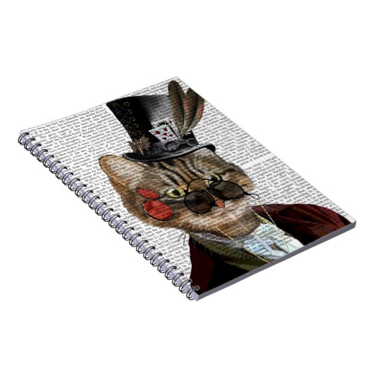 Phileas Feline Steampunk Cat & Top Hat 2 Notitieboek (Rechterzijde)