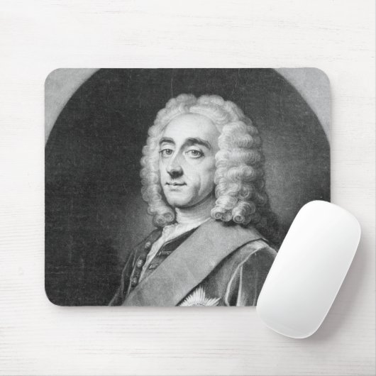 Philip Dormer Stanhope, gegraveerd door John Simon Muismat (Met muis)