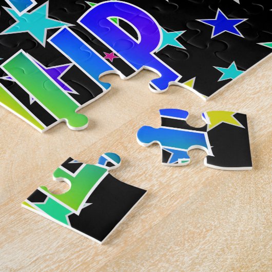 PHILIP First Name, Fun "HAPPY BIRTHDAY" Legpuzzel (Zijkant)