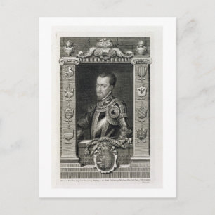 Philip II (1527-98) King of Spain from 1556, engra Briefkaart